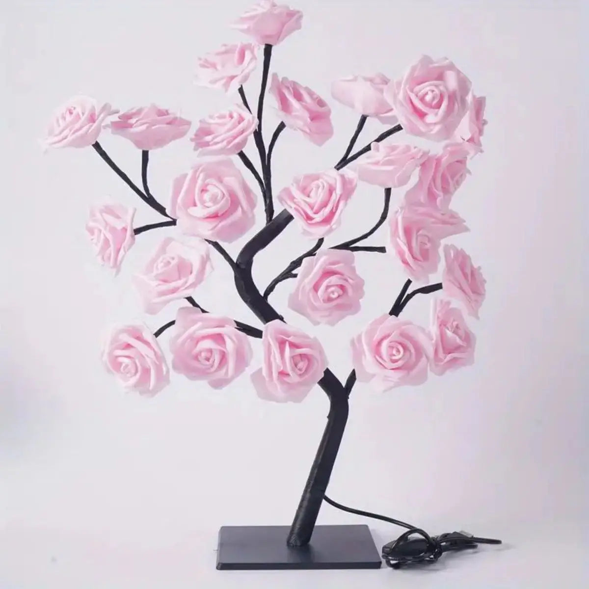 Lampe d'arbre à roses, lampe à fleurs pour décoration de mariage de la saint-valentin, Branches de bricolage, veilleuses, lampe féerique d'arbre pour décoration de chambre à coucher et de maison