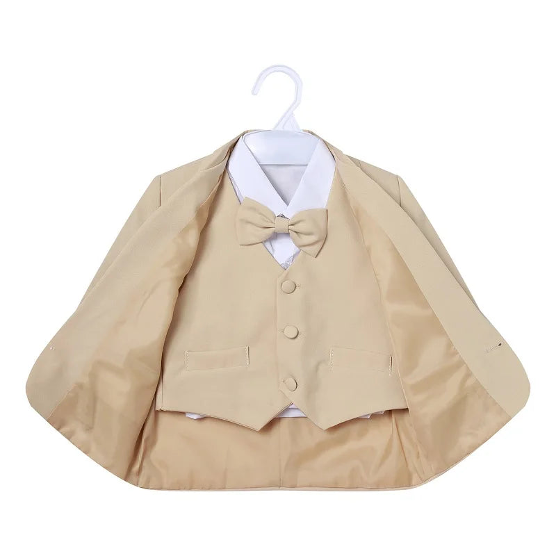 Ensemble de Vêtements Formels pour Bébé Garçon, Veste, Chemise, Blazer Trempé, Nministériels d Papillon, Pantalon, 5 Pièces, 0 à 2 Ans