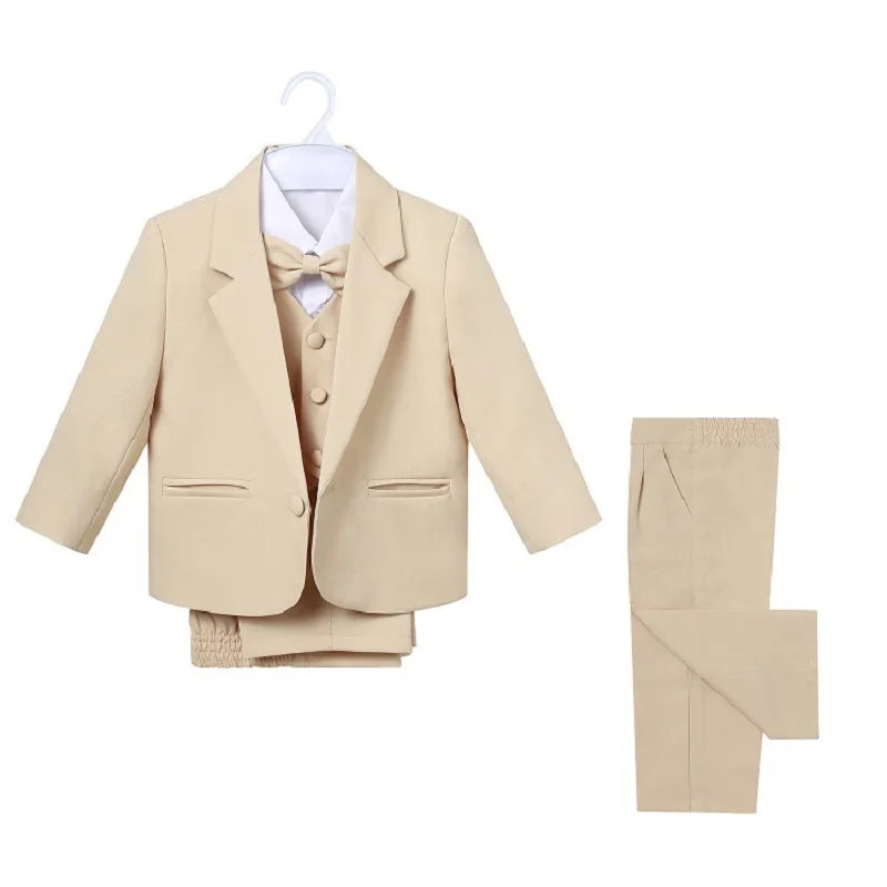 Ensemble de Vêtements Formels pour Bébé Garçon, Veste, Chemise, Blazer Trempé, Nministériels d Papillon, Pantalon, 5 Pièces, 0 à 2 Ans