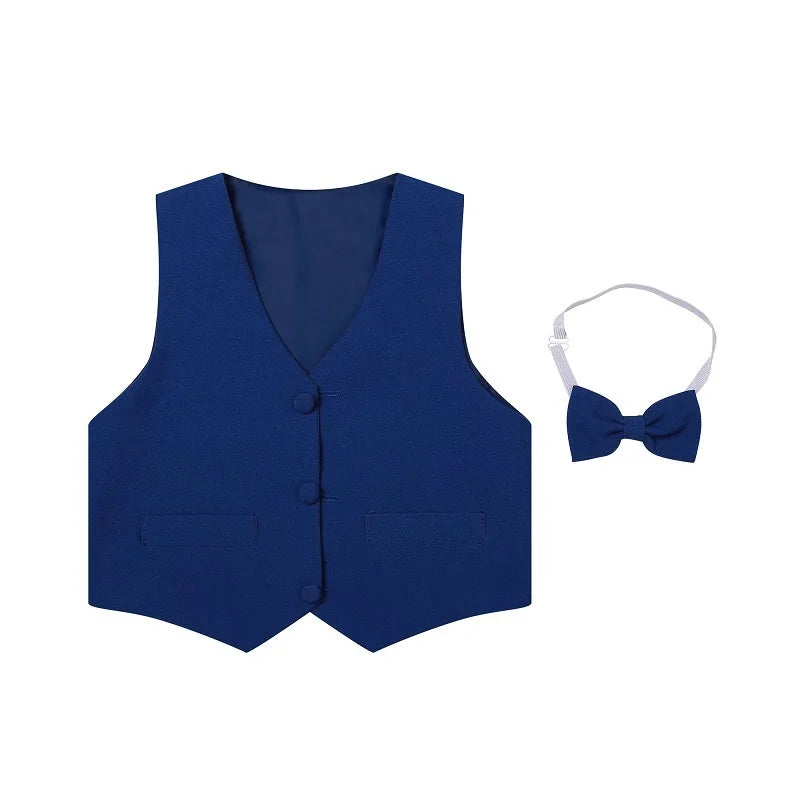 Ensemble de Vêtements Formels pour Bébé Garçon, Veste, Chemise, Blazer Trempé, Nministériels d Papillon, Pantalon, 5 Pièces, 0 à 2 Ans