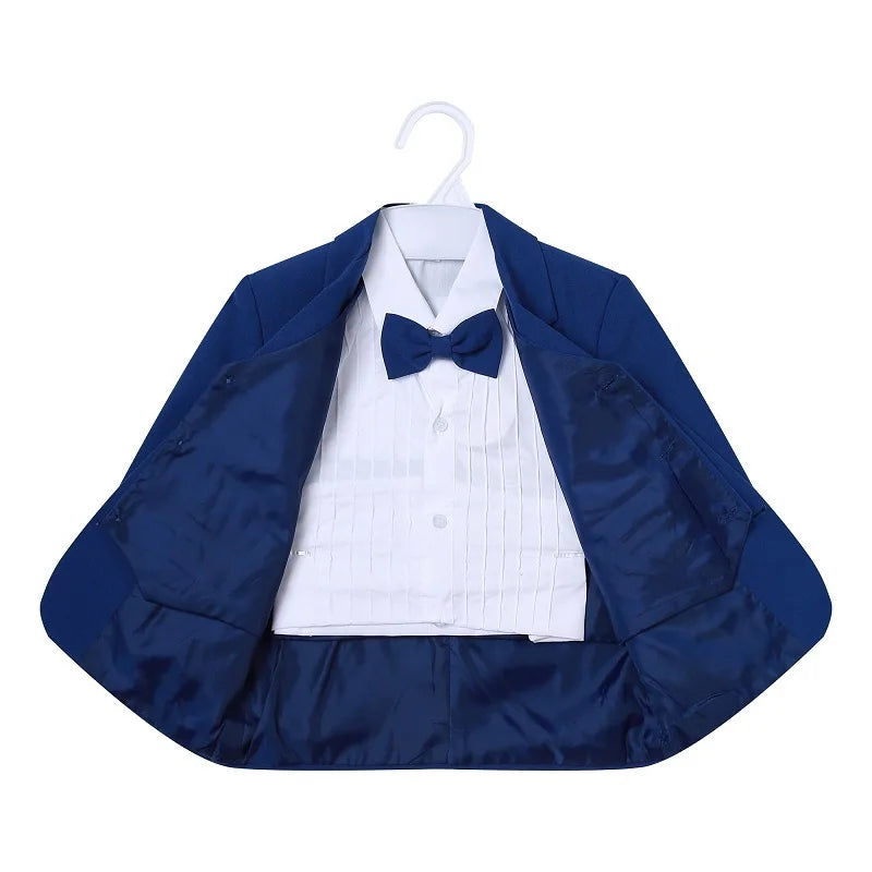 Ensemble de Vêtements Formels pour Bébé Garçon, Veste, Chemise, Blazer Trempé, Nministériels d Papillon, Pantalon, 5 Pièces, 0 à 2 Ans