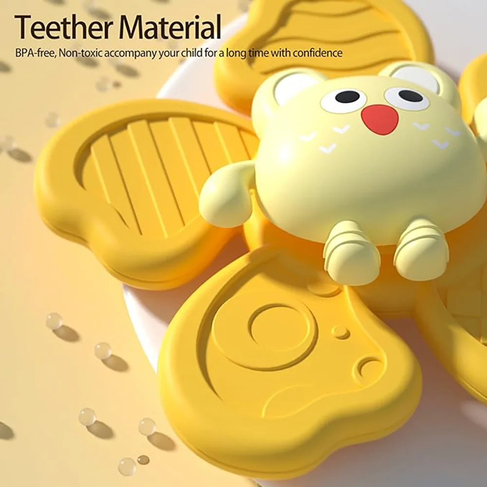 Jouets de bain pour bébé, ventouse de bain amusante, Spinner, hochets de dessin animé, jouets éducatifs, cadeaux de noël et d'anniversaire pour enfants