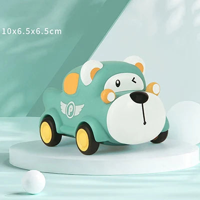 Jouets de voiture pour bébé de 6 à 12 mois, voiture à Friction pour nourrissons, véhicules à inertie en caoutchouc souple, hochet à main en rouleau, cadeau pour enfants