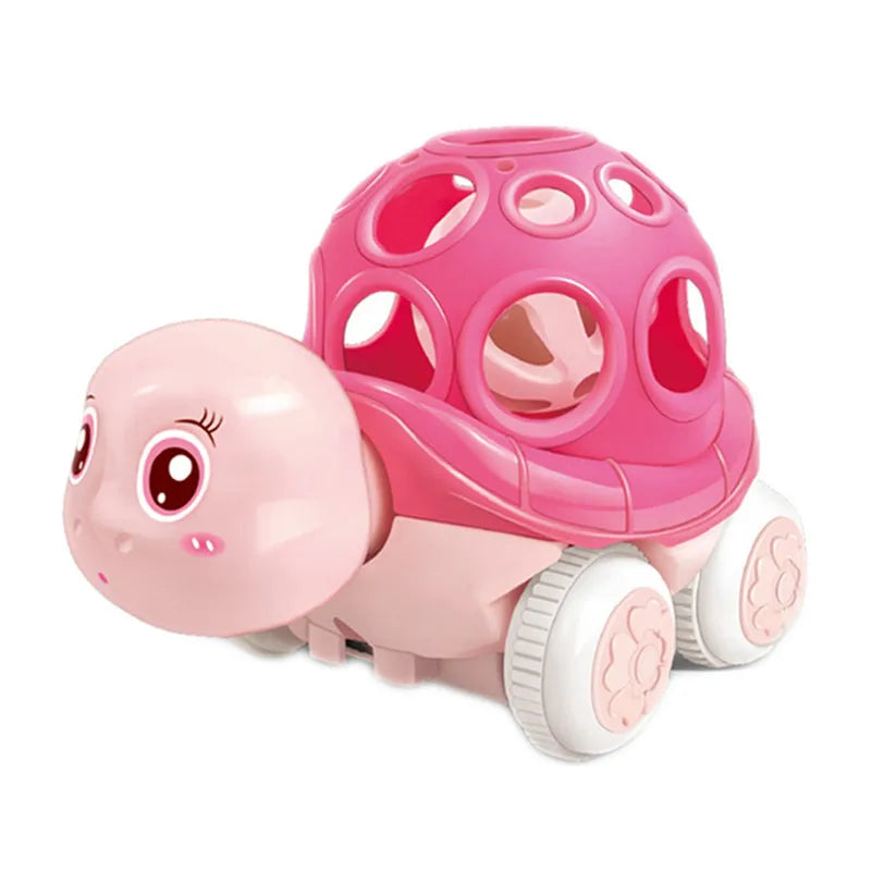Jouets de voiture pour bébé de 6 à 12 mois, voiture à Friction pour nourrissons, véhicules à inertie en caoutchouc souple, hochet à main en rouleau, cadeau pour enfants