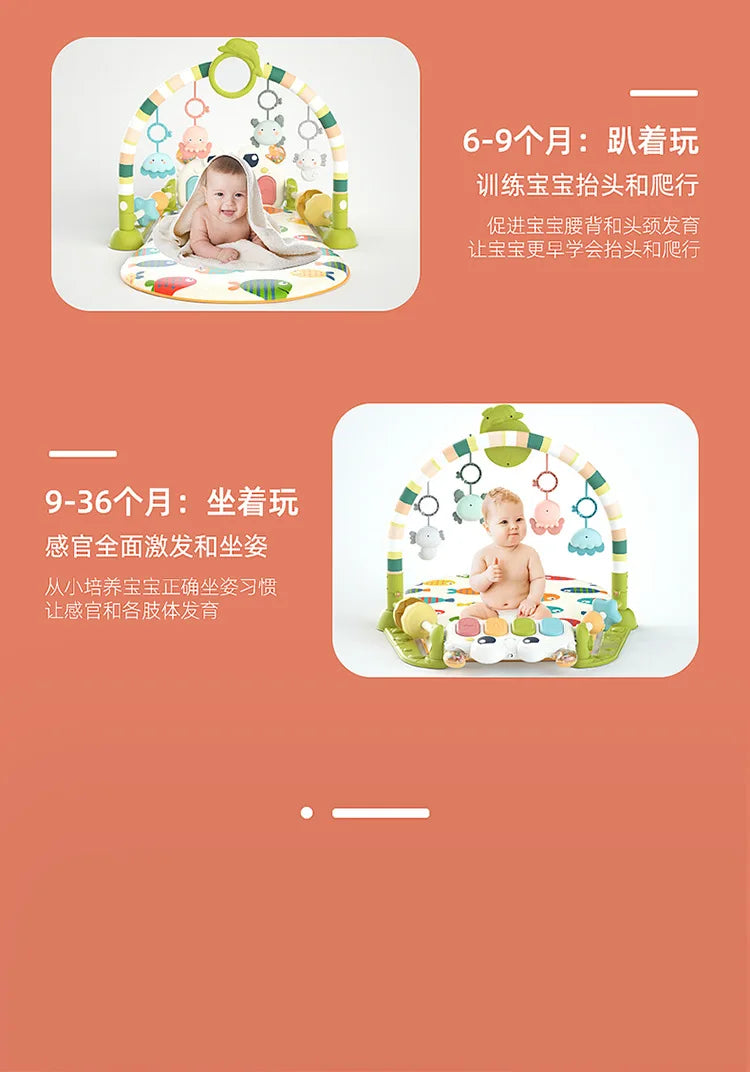 Tapis de jeu musical pour bébés, jouets pour nouveau-nés, piano, salle de sport, polymère TUNITime, TeWindsor et rembourré pour les tout-petits, éducation précoce