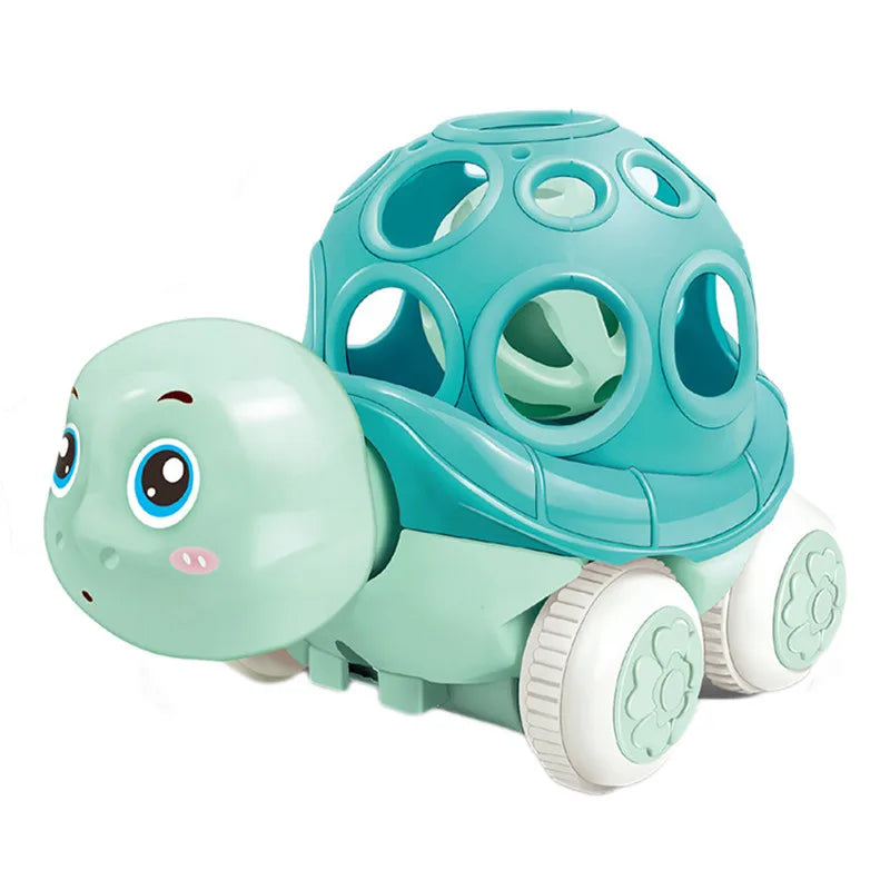 Jouets de voiture pour bébé de 6 à 12 mois, voiture à Friction pour nourrissons, véhicules à inertie en caoutchouc souple, hochet à main en rouleau, cadeau pour enfants