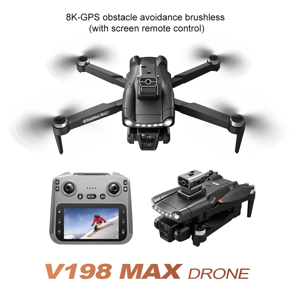 Drone Xiaomi Mijia V198 GPS 8K - Pliable Professionnel Évitement Obstacles