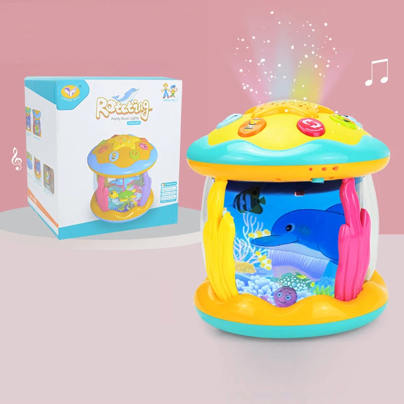 Jouets pour bébés de 1 à 3 ans, projecteur rotatif de lumière océanique, jouets musicaux Montessori, jouets sensoriels éducatifs précoces, cadeaux pour tout-petits