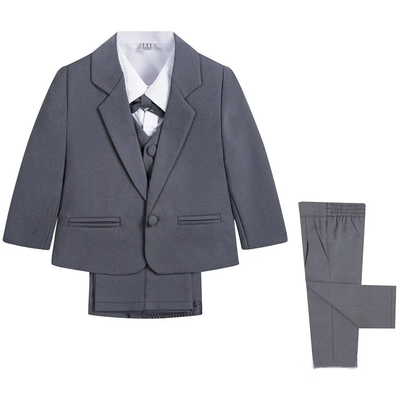 Ensemble de Vêtements Formels pour Bébé Garçon, Veste, Chemise, Blazer Trempé, Nministériels d Papillon, Pantalon, 5 Pièces, 0 à 2 Ans