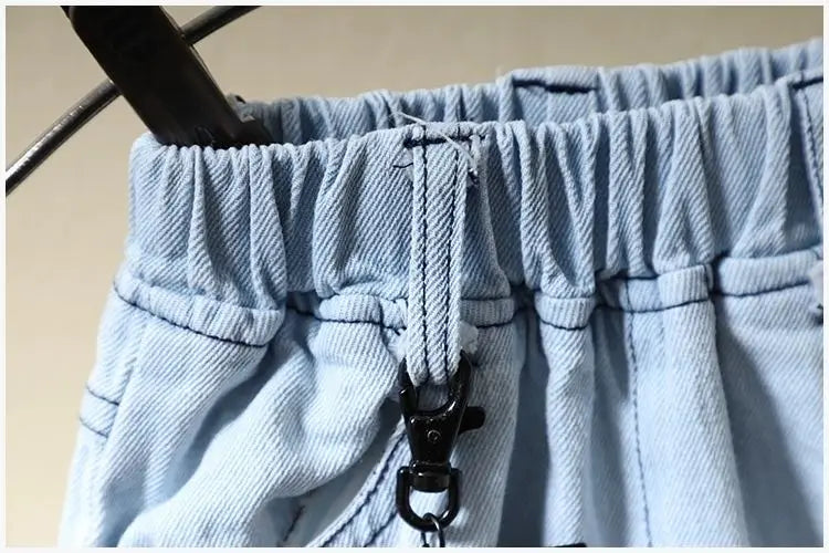 T-Shirt à Manches Courtes et Pantalon Court en Denim pour Enfant, Vêtements d'Été pour Bébé Garçon de 2 à 7 ans, 2 Pièces