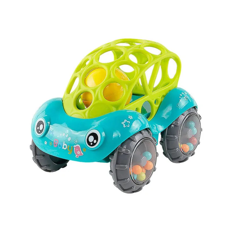 Jouets de voiture pour bébé de 6 à 12 mois, voiture à Friction pour nourrissons, véhicules à inertie en caoutchouc souple, hochet à main en rouleau, cadeau pour enfants