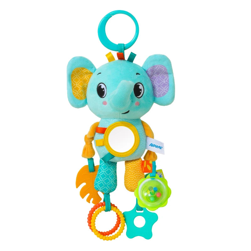 Jouets suspendus pour bébé, siège de voiture, poussette, berceau, gymnastique ou siège auto avec hochet de dentition et miroir du ventre, jouets sensoriels, cadeaux