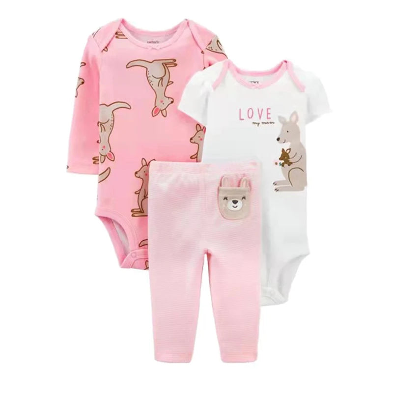 Vêtements d'automne et de printemps pour bébés filles, tenue pour nouveau-né, body en coton, pantalon supérieur et inférieur, ensemble de vêtements pour enfants en bas âge de 6 à 24 mois, 2025
