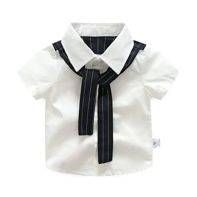 Ensemble de vêtements pour enfants, beau costume d'été pour petit garçon, chemises et Shorts à manches courtes, ensemble de 2 pièces, nouvelle collection