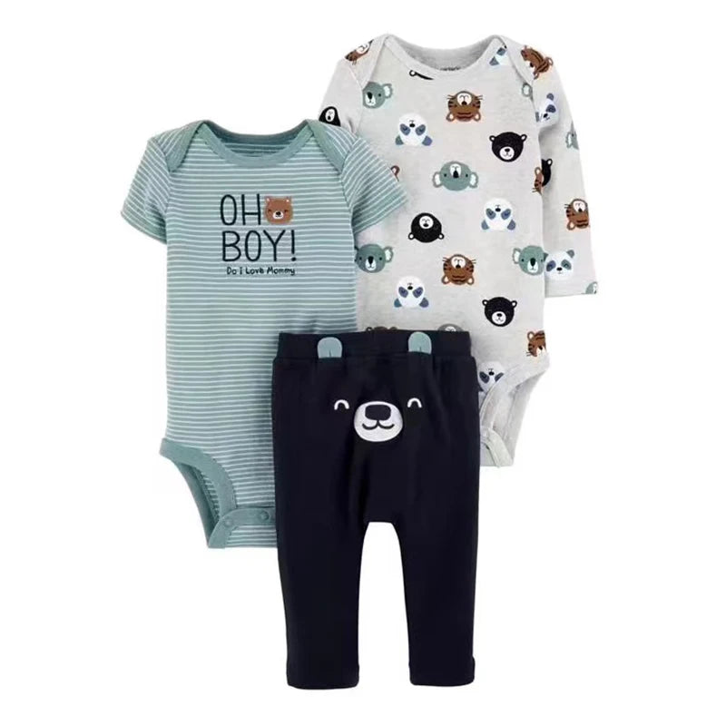 Vêtements d'automne et de printemps pour bébés filles, tenue pour nouveau-né, body en coton, pantalon supérieur et inférieur, ensemble de vêtements pour enfants en bas âge de 6 à 24 mois, 2025