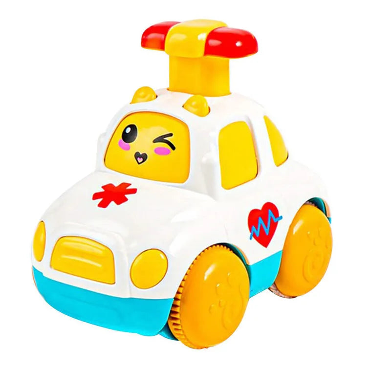 Jouets de voiture pour bébé de 6 à 12 mois, voiture à Friction pour nourrissons, véhicules à inertie en caoutchouc souple, hochet à main en rouleau, cadeau pour enfants