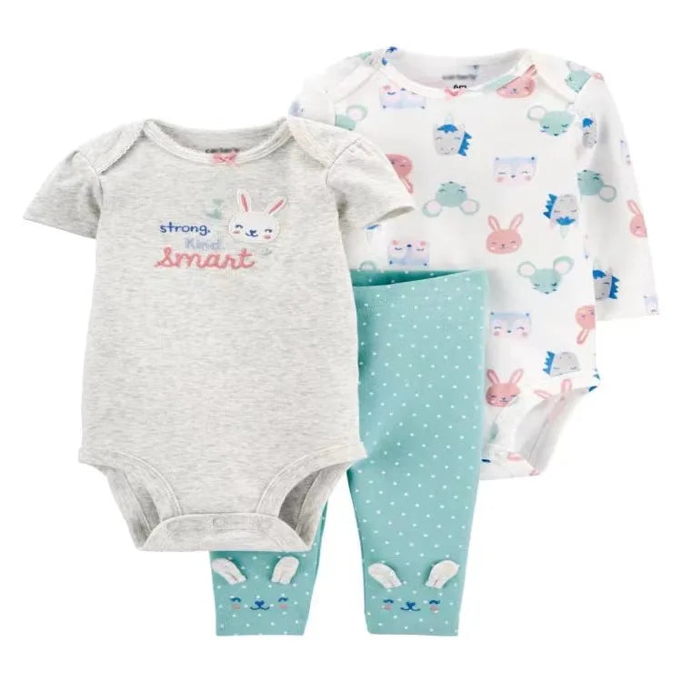 Vêtements d'automne et de printemps pour bébés filles, tenue pour nouveau-né, body en coton, pantalon supérieur et inférieur, ensemble de vêtements pour enfants en bas âge de 6 à 24 mois, 2025