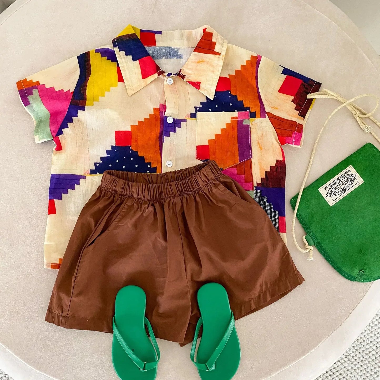 Vêtements d'été pour enfants, costume chemise pour garçon ou robe pour bébé fille, vêtements de vacances, vêtements pour frère et sœur, nouvelle collection 2025