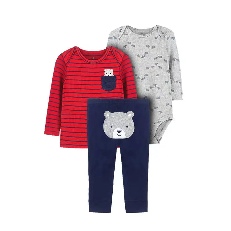 Vêtements d'automne et de printemps pour bébés filles, tenue pour nouveau-né, body en coton, pantalon supérieur et inférieur, ensemble de vêtements pour enfants en bas âge de 6 à 24 mois, 2025