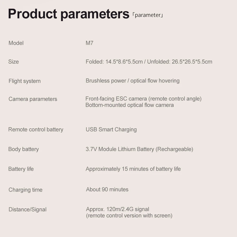 Drone Xiaomi Mijia M7 8K HD - 3 Caméras Évitement Obstacles Télécommandé