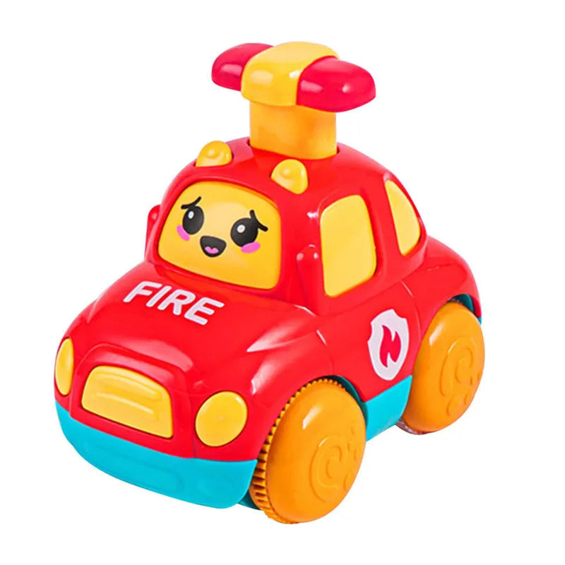 Jouets de voiture pour bébé de 6 à 12 mois, voiture à Friction pour nourrissons, véhicules à inertie en caoutchouc souple, hochet à main en rouleau, cadeau pour enfants