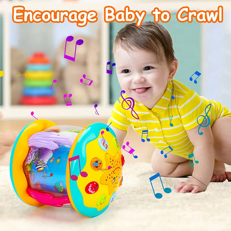 Jouets pour bébés de 1 à 3 ans, projecteur rotatif de lumière océanique, jouets musicaux Montessori, jouets sensoriels éducatifs précoces, cadeaux pour tout-petits
