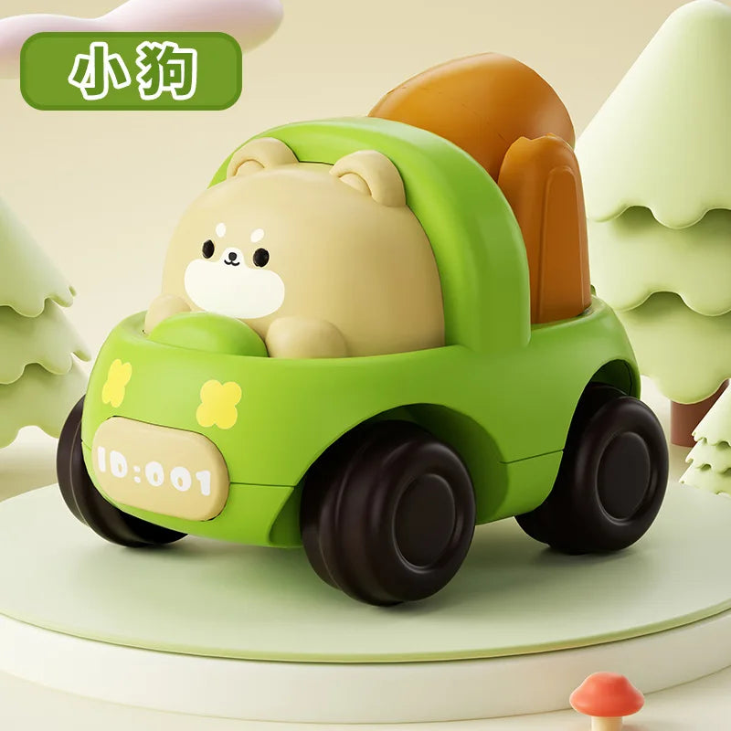 Jouets de voiture pour bébé de 6 à 12 mois, voiture à Friction pour nourrissons, véhicules à inertie en caoutchouc souple, hochet à main en rouleau, cadeau pour enfants