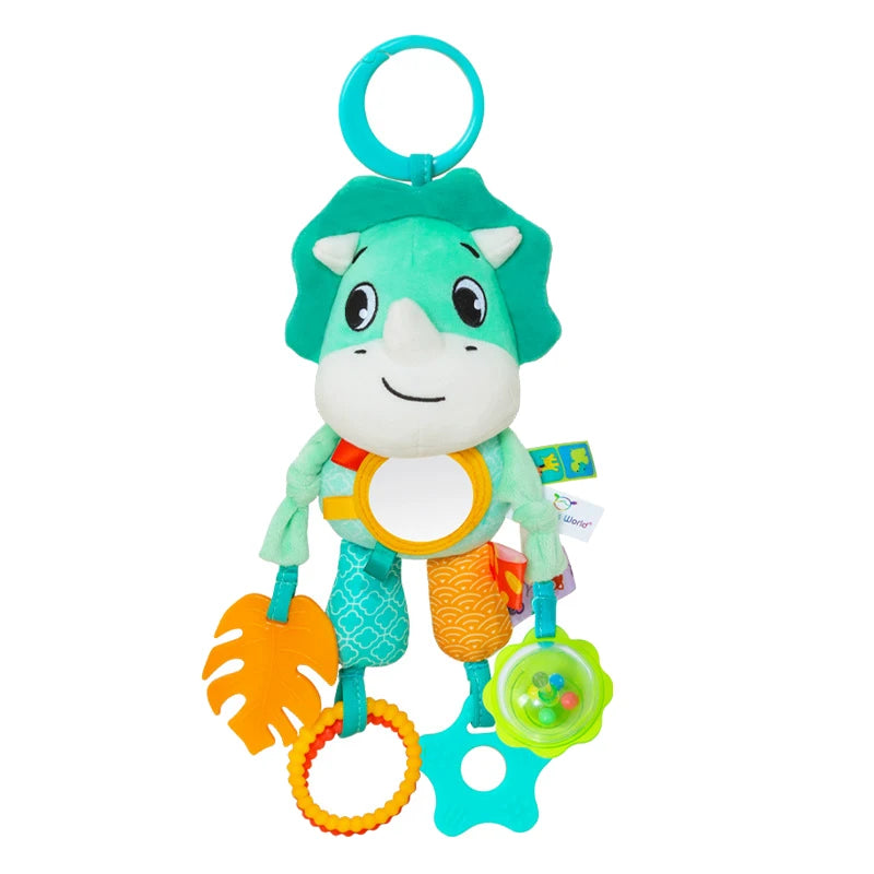 Jouets suspendus pour bébé, siège de voiture, poussette, berceau, gymnastique ou siège auto avec hochet de dentition et miroir du ventre, jouets sensoriels, cadeaux