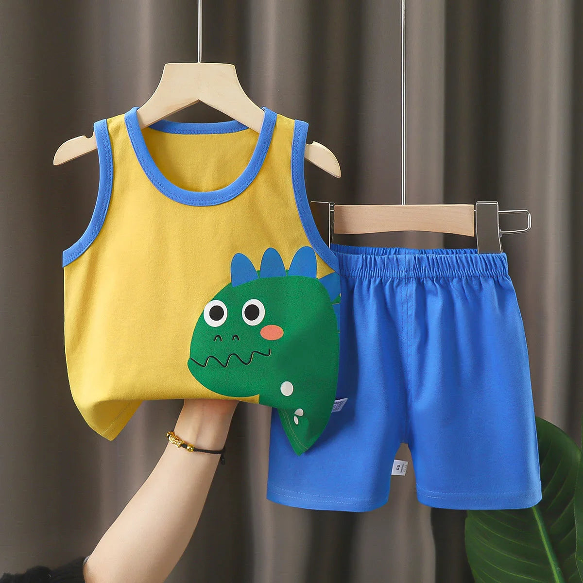 Ensembles pour enfants, vêtements pour garçons et filles, gilet, vêtements d'été pour enfants, T-Shirts et shorts en coton, débardeur sans manches