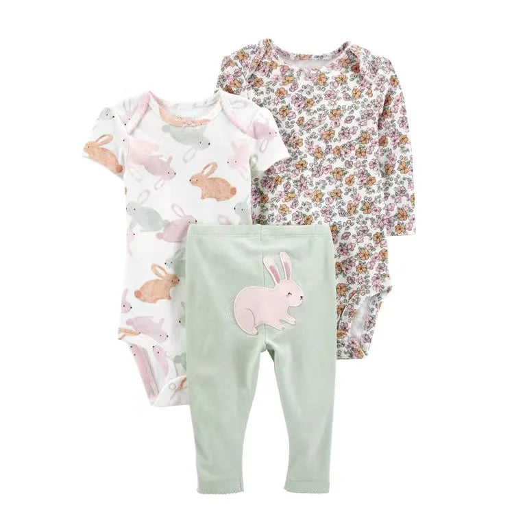 Vêtements d'automne et de printemps pour bébés filles, tenue pour nouveau-né, body en coton, pantalon supérieur et inférieur, ensemble de vêtements pour enfants en bas âge de 6 à 24 mois, 2025