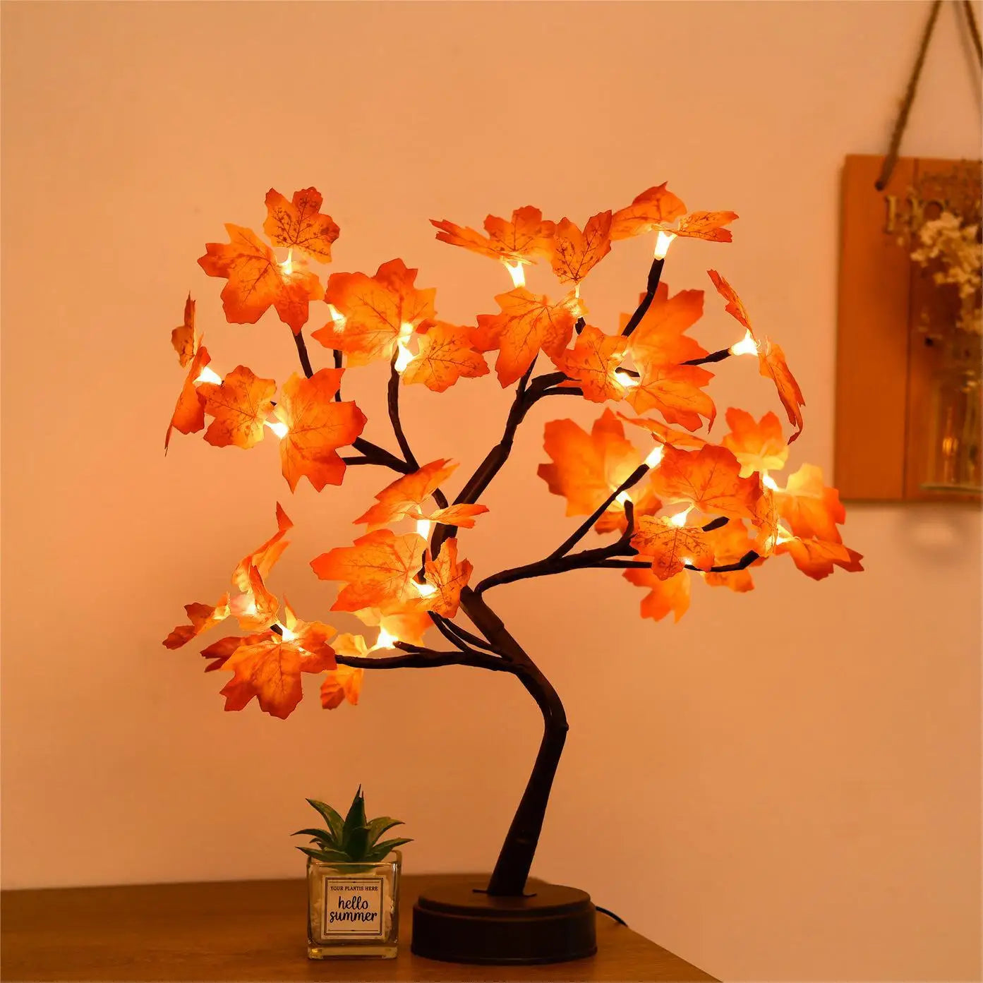 24LED lampe de Table Rose fleur arbre USB veilleuses décoration de noël cadeau pour chambre d'enfants Rose fleur éclairage décoration de la maison