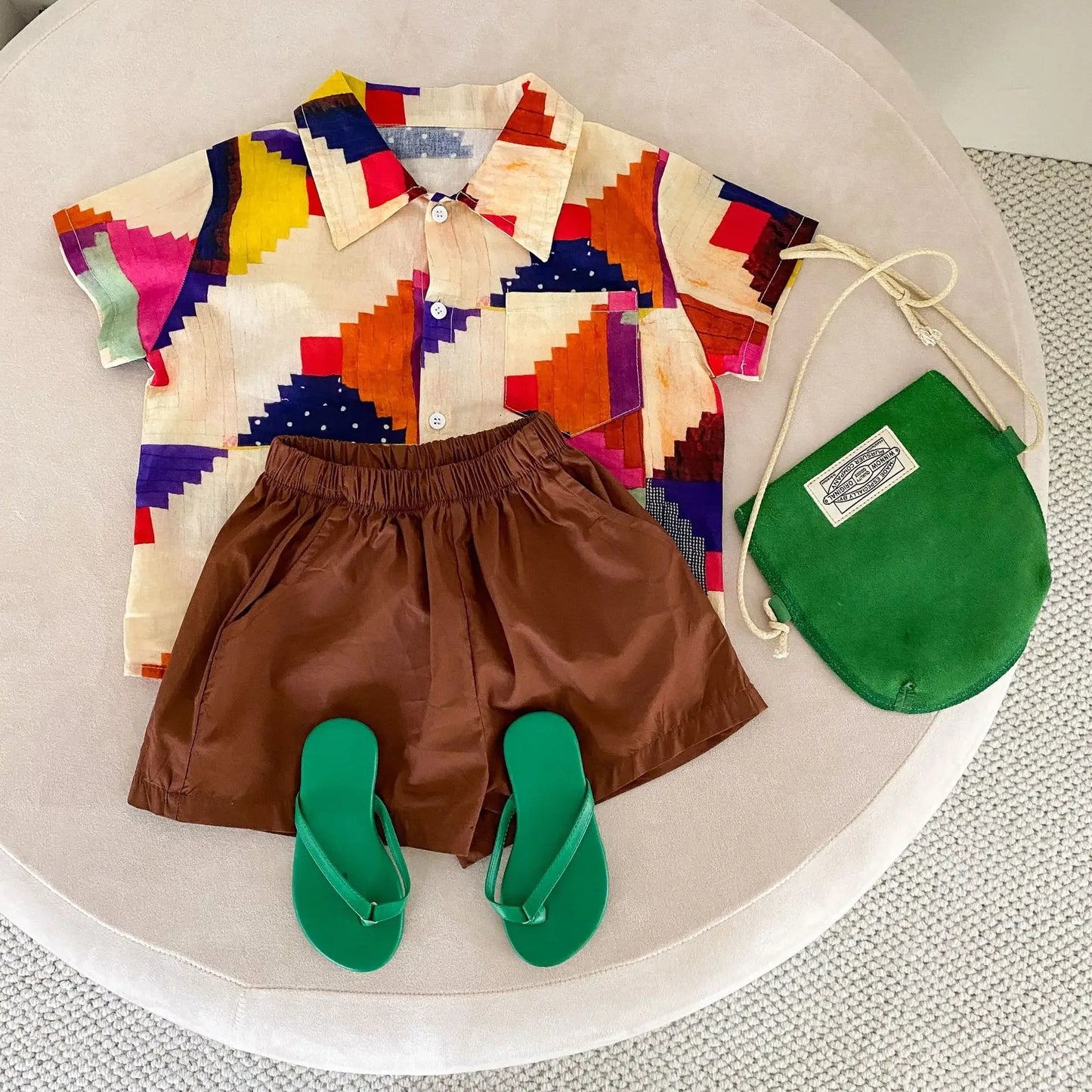 Vêtements d'été pour enfants, costume chemise pour garçon ou robe pour bébé fille, vêtements de vacances, vêtements pour frère et sœur, nouvelle collection 2025