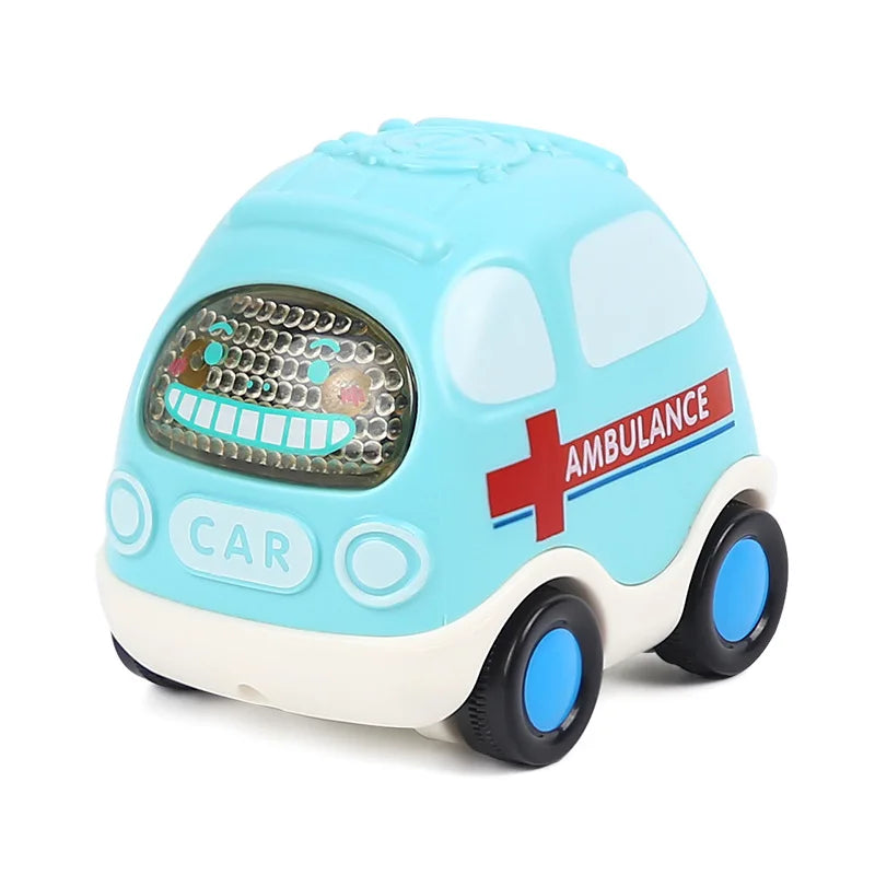 Jouets de voiture pour bébé de 6 à 12 mois, voiture à Friction pour nourrissons, véhicules à inertie en caoutchouc souple, hochet à main en rouleau, cadeau pour enfants