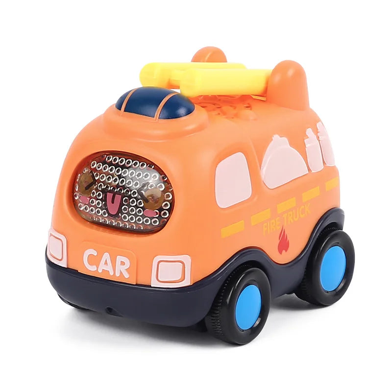 Jouets de voiture pour bébé de 6 à 12 mois, voiture à Friction pour nourrissons, véhicules à inertie en caoutchouc souple, hochet à main en rouleau, cadeau pour enfants