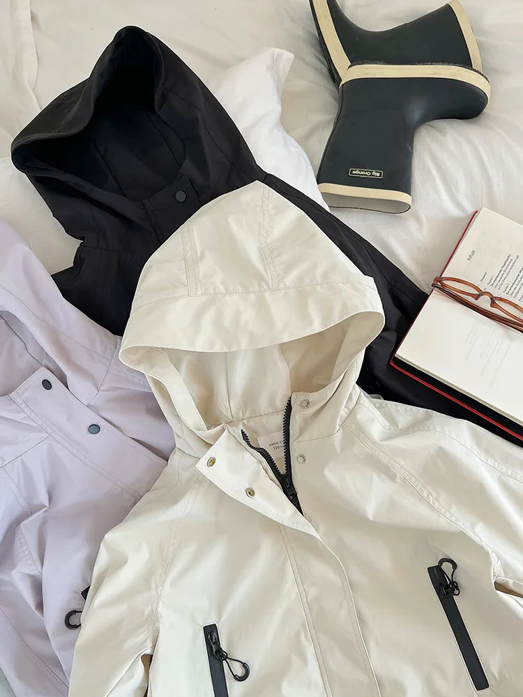 Veste d'extérieur imperméable et coupe-vent pour garçons et filles, manteau simple et décontracté, vêtements à la mode pour enfants, document solide