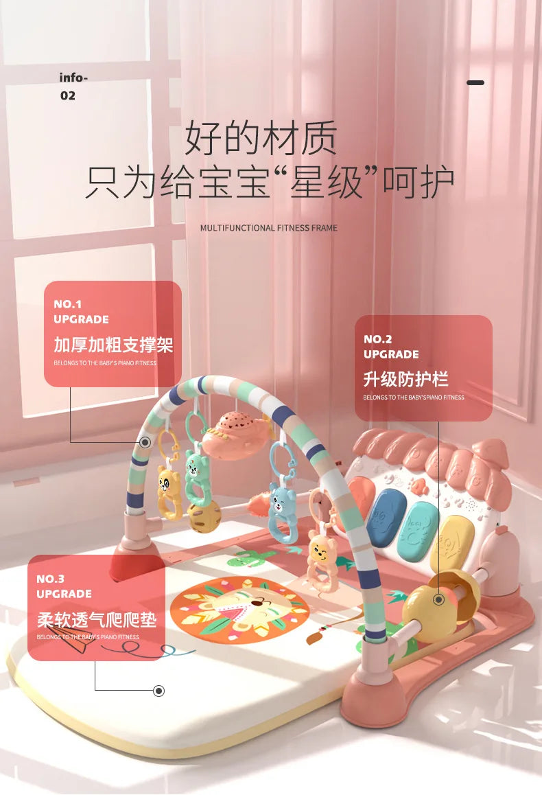 Tapis de jeu musical pour bébés, jouets pour nouveau-nés, piano, salle de sport, polymère TUNITime, TeWindsor et rembourré pour les tout-petits, éducation précoce