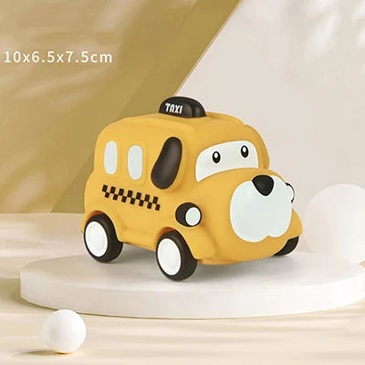 Jouets de voiture pour bébé de 6 à 12 mois, voiture à Friction pour nourrissons, véhicules à inertie en caoutchouc souple, hochet à main en rouleau, cadeau pour enfants