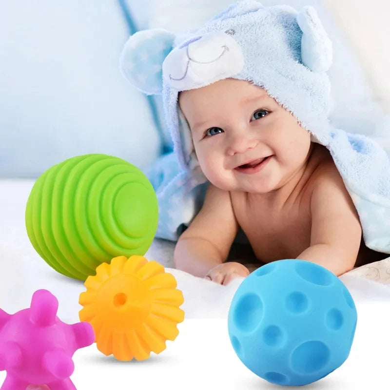 Balles Sensorielles Texturées Bébé - Développement Tactile 0-12 Mois