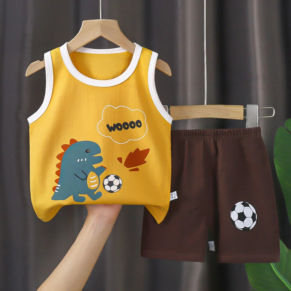 Ensembles pour enfants, vêtements pour garçons et filles, gilet, vêtements d'été pour enfants, T-Shirts et shorts en coton, débardeur sans manches