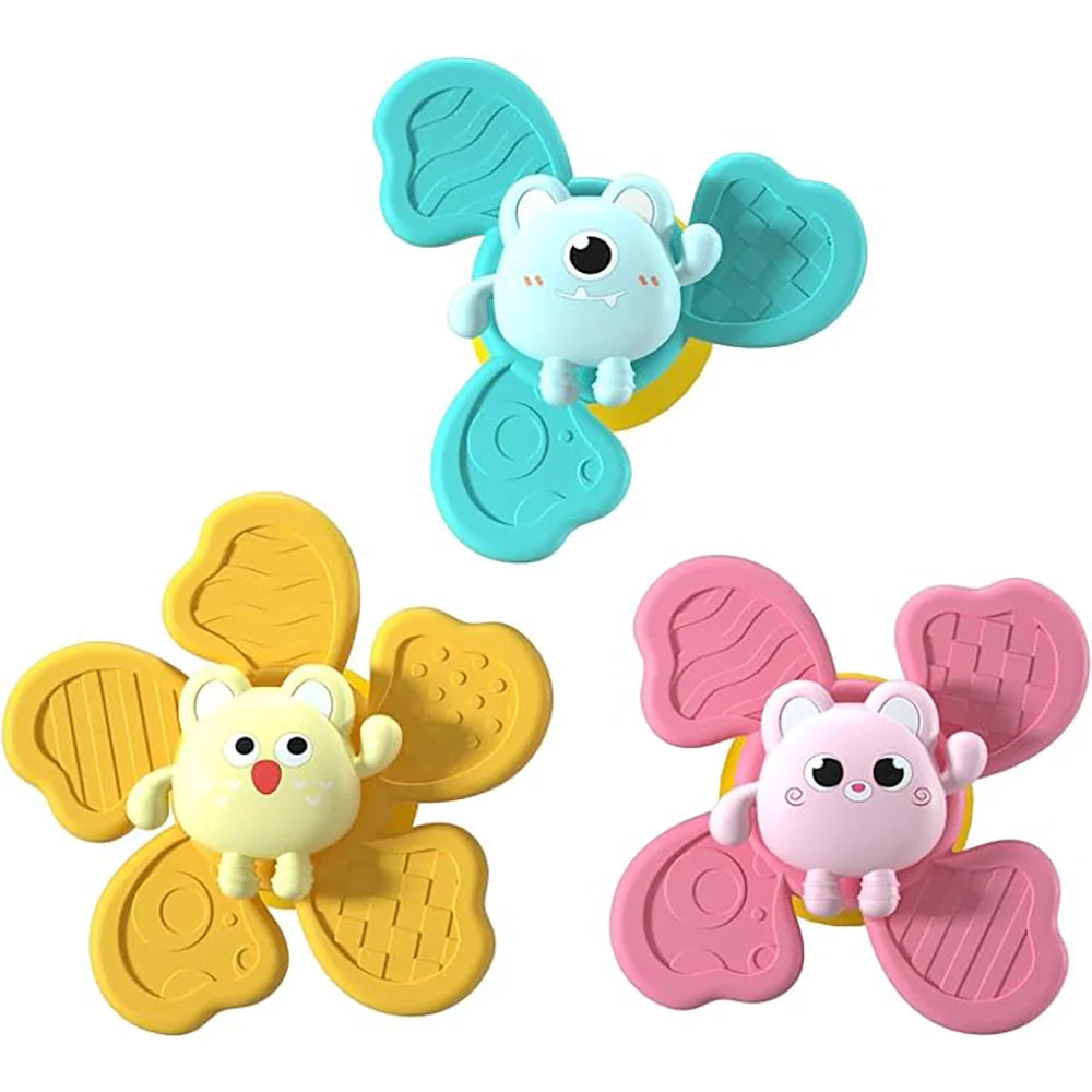 Jouets de bain pour bébé, ventouse de bain amusante, Spinner, hochets de dessin animé, jouets éducatifs, cadeaux de noël et d'anniversaire pour enfants