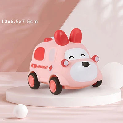 Jouets de voiture pour bébé de 6 à 12 mois, voiture à Friction pour nourrissons, véhicules à inertie en caoutchouc souple, hochet à main en rouleau, cadeau pour enfants
