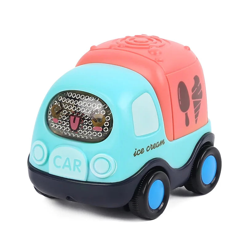 Jouets de voiture pour bébé de 6 à 12 mois, voiture à Friction pour nourrissons, véhicules à inertie en caoutchouc souple, hochet à main en rouleau, cadeau pour enfants