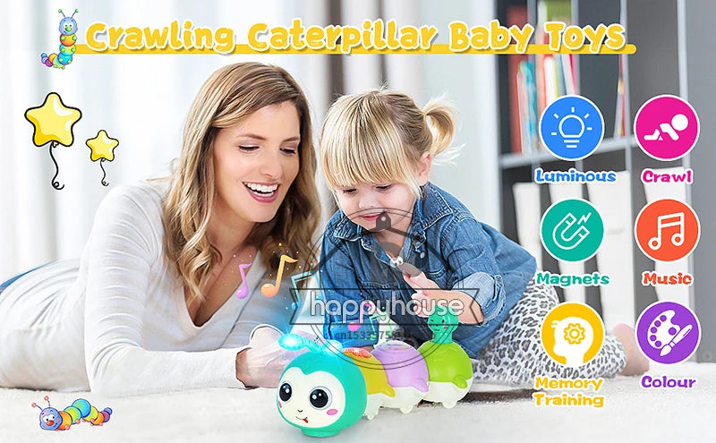 Jouets pour bébés rampants de 6 à 12 mois, jouets musicaux lumineux pour bébés de 7 8 9 12 mois, jouets éducatifs précoces pour nourrissons
