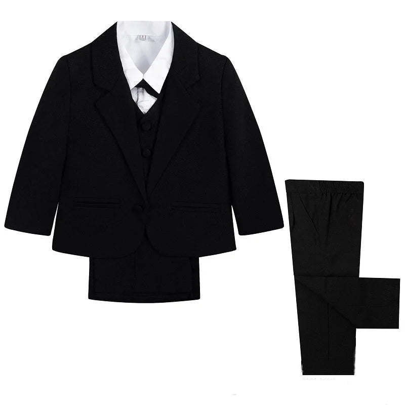 Ensemble de Vêtements Formels pour Bébé Garçon, Veste, Chemise, Blazer Trempé, Nministériels d Papillon, Pantalon, 5 Pièces, 0 à 2 Ans
