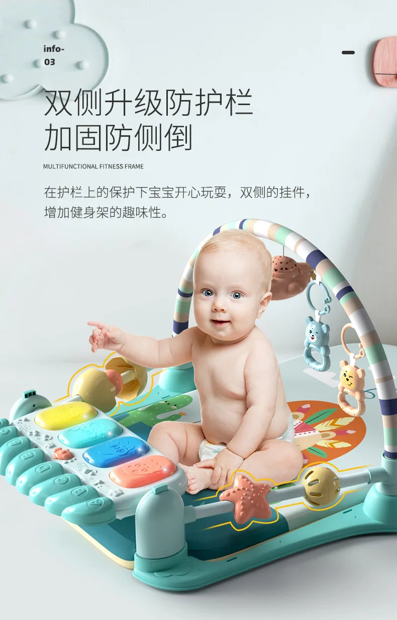 Tapis de jeu musical pour bébés, jouets pour nouveau-nés, piano, salle de sport, polymère TUNITime, TeWindsor et rembourré pour les tout-petits, éducation précoce