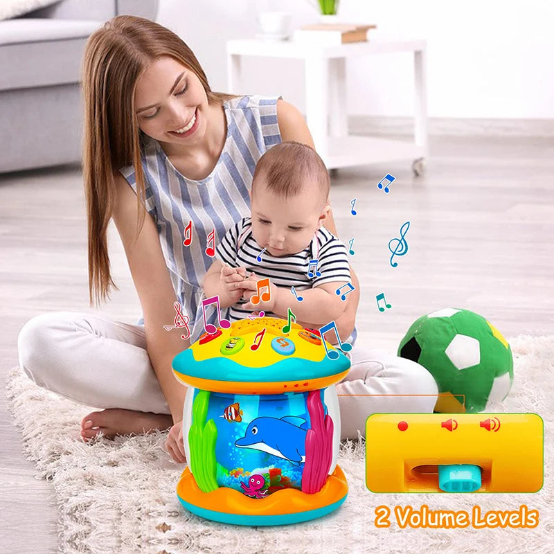Jouets pour bébés de 1 à 3 ans, projecteur rotatif de lumière océanique, jouets musicaux Montessori, jouets sensoriels éducatifs précoces, cadeaux pour tout-petits