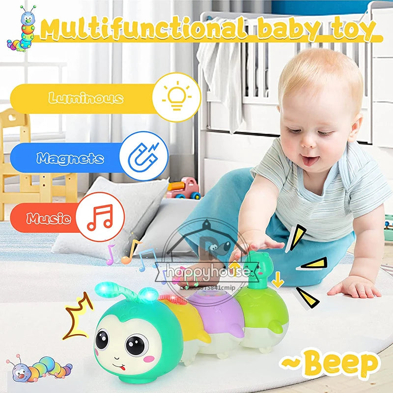 Jouets pour bébés rampants de 6 à 12 mois, jouets musicaux lumineux pour bébés de 7 8 9 12 mois, jouets éducatifs précoces pour nourrissons