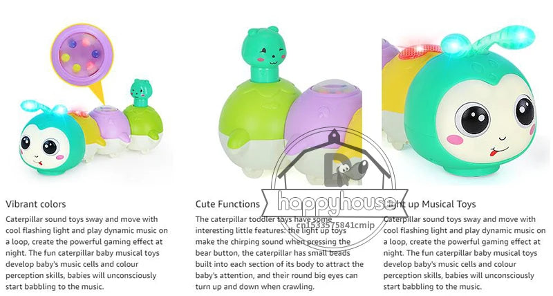 Jouets pour bébés rampants de 6 à 12 mois, jouets musicaux lumineux pour bébés de 7 8 9 12 mois, jouets éducatifs précoces pour nourrissons