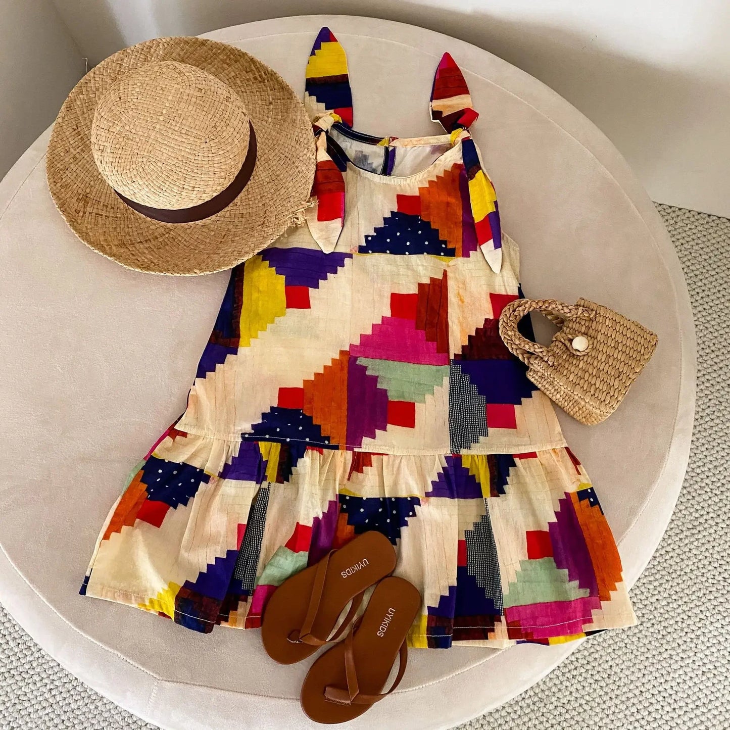 Vêtements d'été pour enfants, costume chemise pour garçon ou robe pour bébé fille, vêtements de vacances, vêtements pour frère et sœur, nouvelle collection 2025