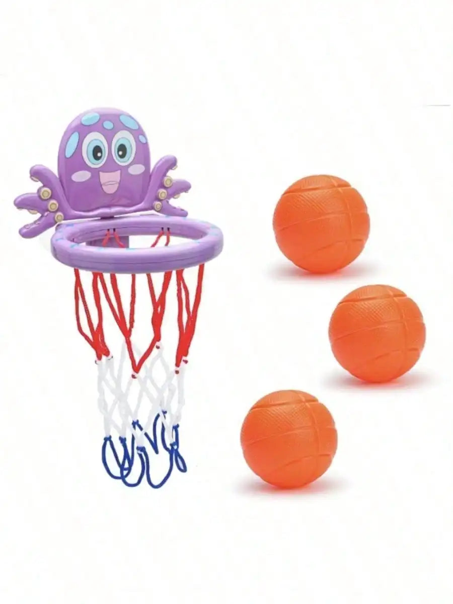 Jouet Bain Bébé Basketball Dinosaure - Cerceau 3 Balles Baignoire